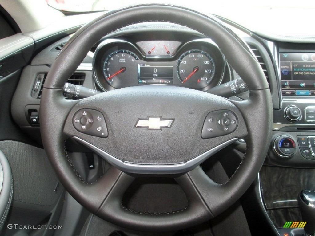 2014 Chevrolet Impala LTZ Jet Black/Dark Titanium Steering Wheel Photo #81352836