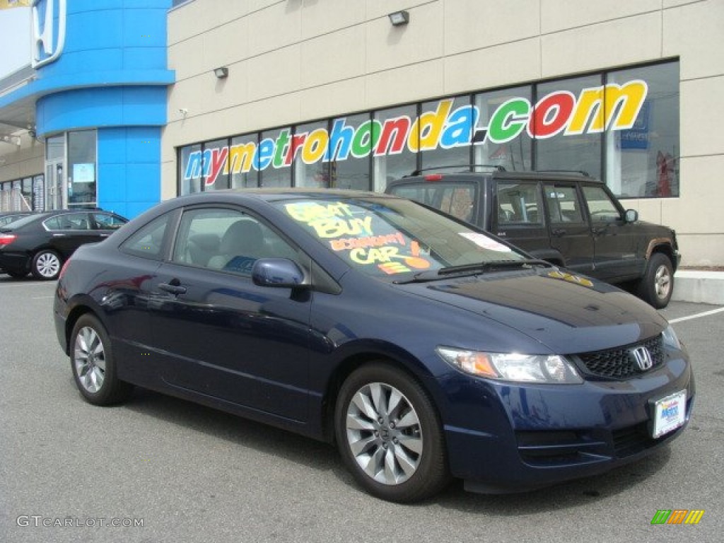 2010 Civic EX Coupe - Royal Blue Pearl / Gray photo #1