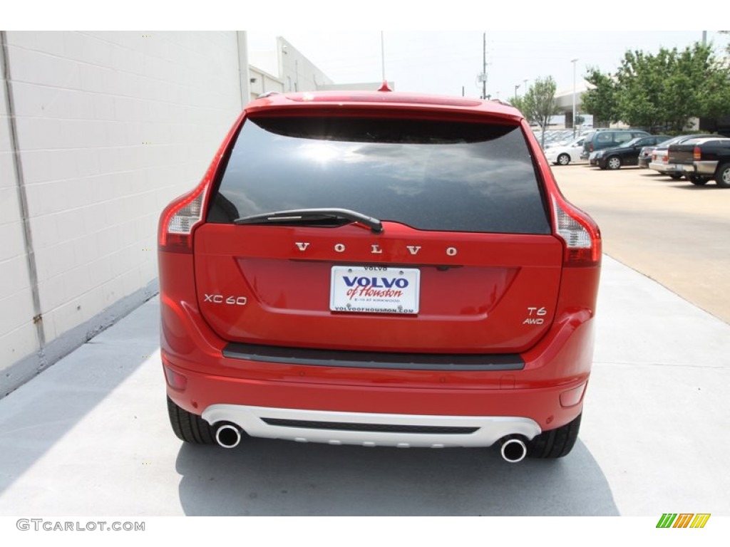 2013 XC60 T6 AWD R-Design - Passion Red / R Design Soft Beige/Off Black Inlay photo #3
