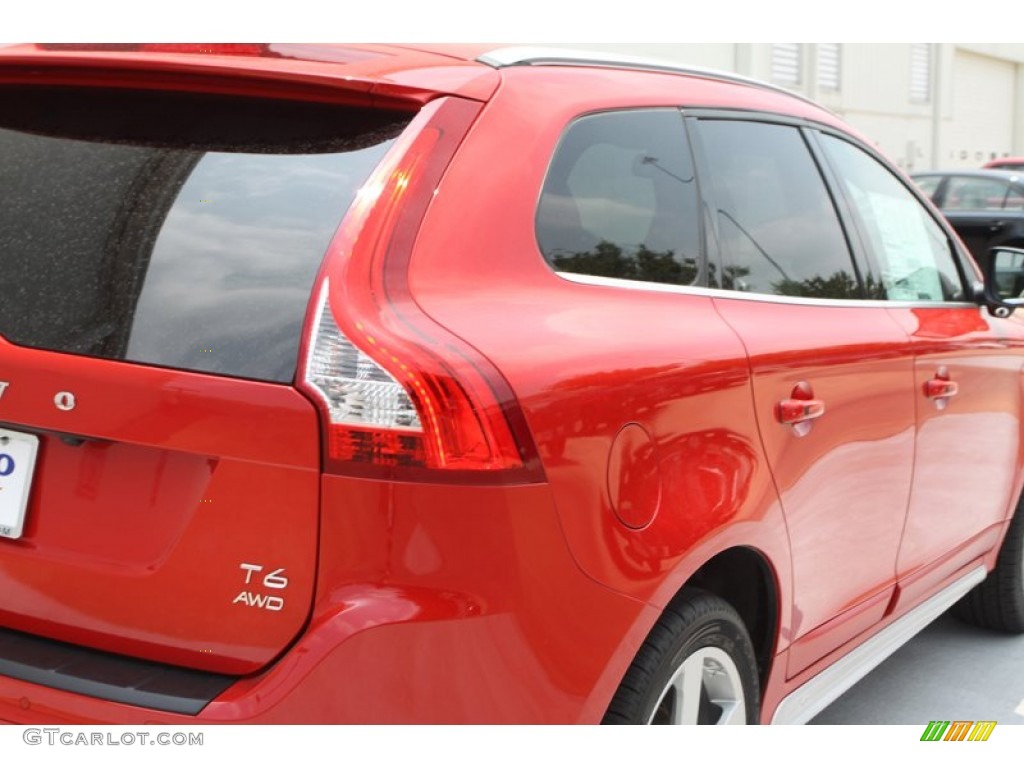 2013 XC60 T6 AWD R-Design - Passion Red / R Design Soft Beige/Off Black Inlay photo #4