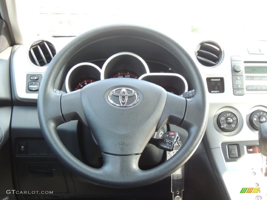 2010 Toyota Matrix S AWD Dark Charcoal Steering Wheel Photo #81357344