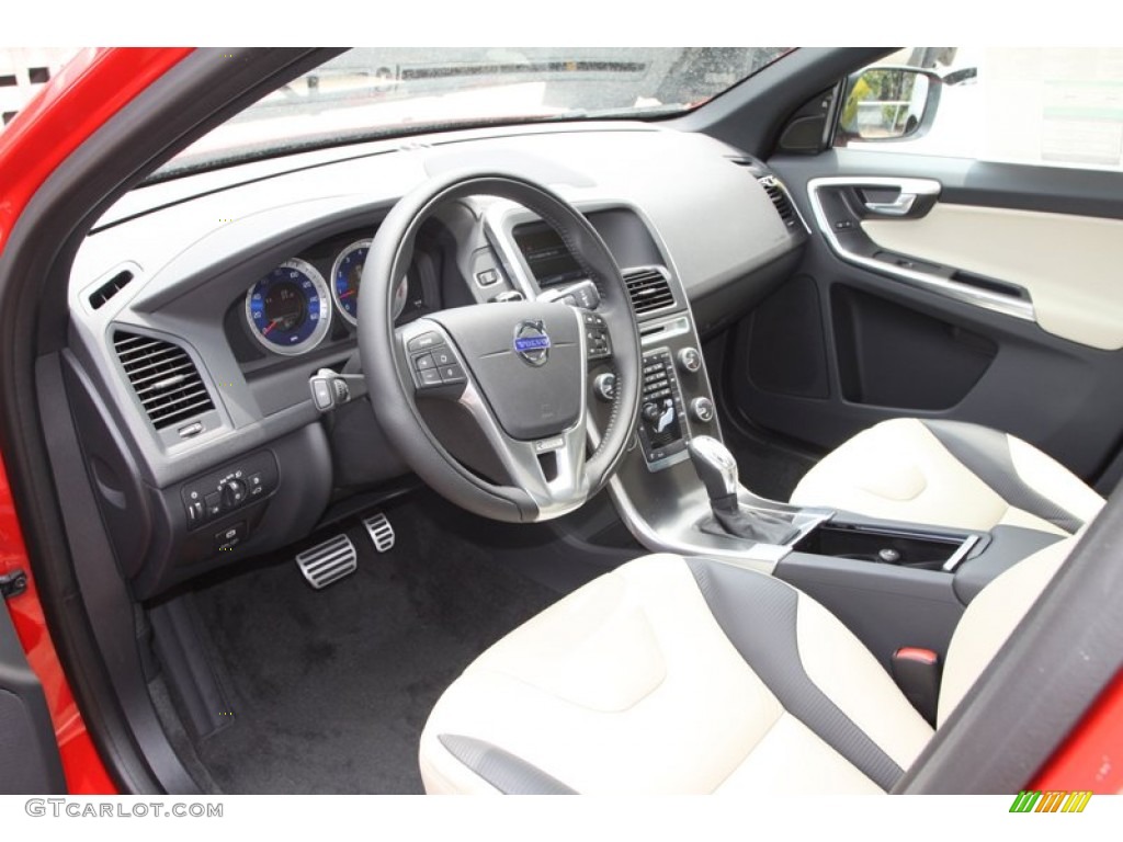 R Design Soft Beige/Off Black Inlay Interior 2013 Volvo XC60 T6 AWD R-Design Photo #81357585