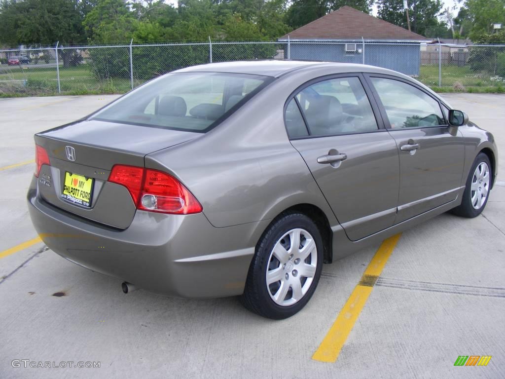 2006 Civic LX Sedan - Galaxy Gray Metallic / Gray photo #6