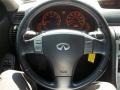 2005 Infiniti G Graphite Interior Steering Wheel Photo