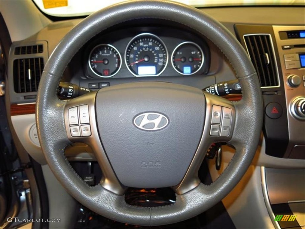 2011 Hyundai Veracruz GLS Gray Steering Wheel Photo #81363774