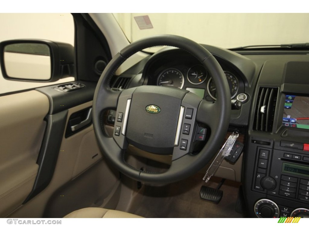 2010 Land Rover LR2 HSE Almond Steering Wheel Photo #81364183