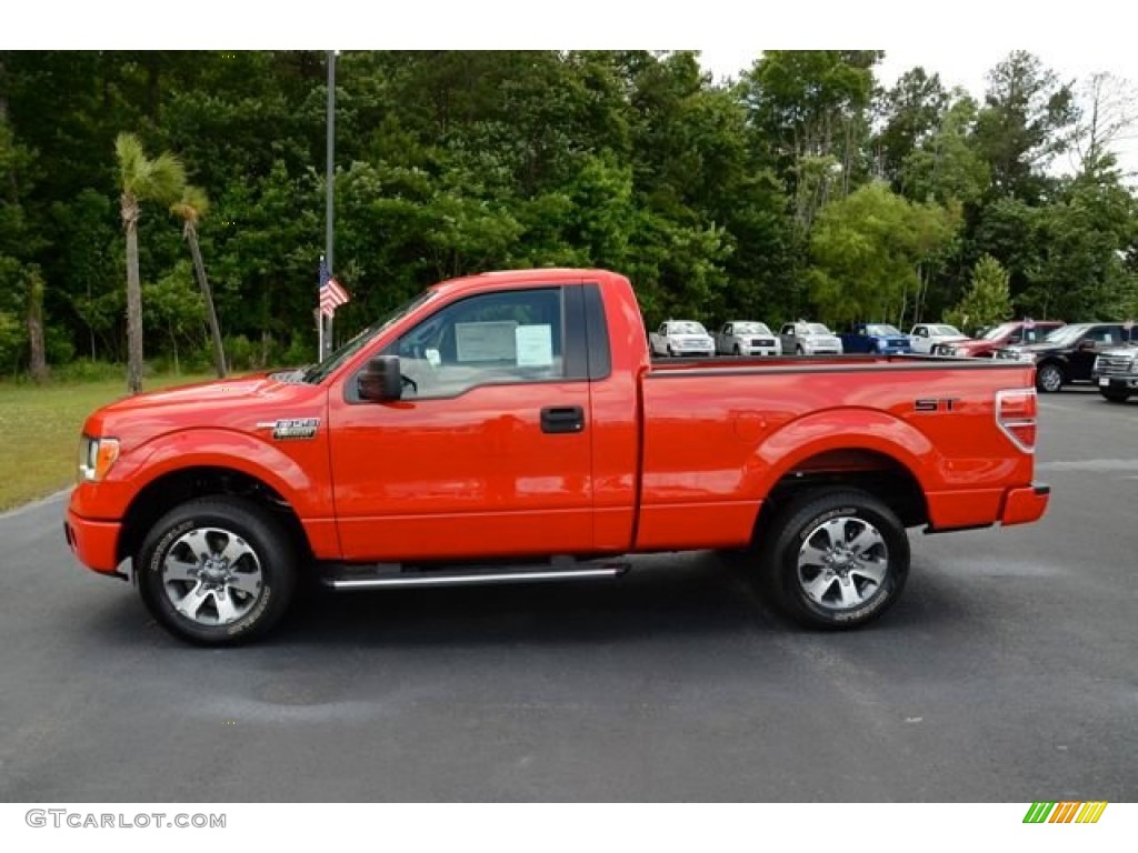 Vermillion Red 2013 Ford F150 STX Regular Cab Exterior Photo #81365456