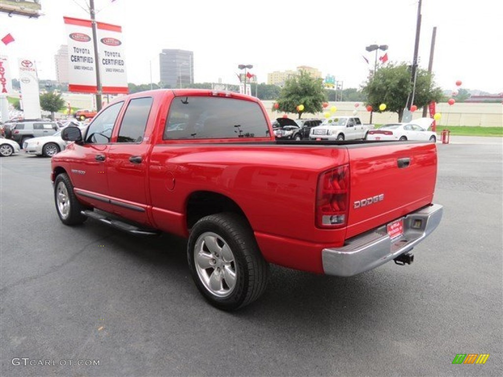 2002 Ram 1500 ST Quad Cab - Flame Red / Taupe photo #5