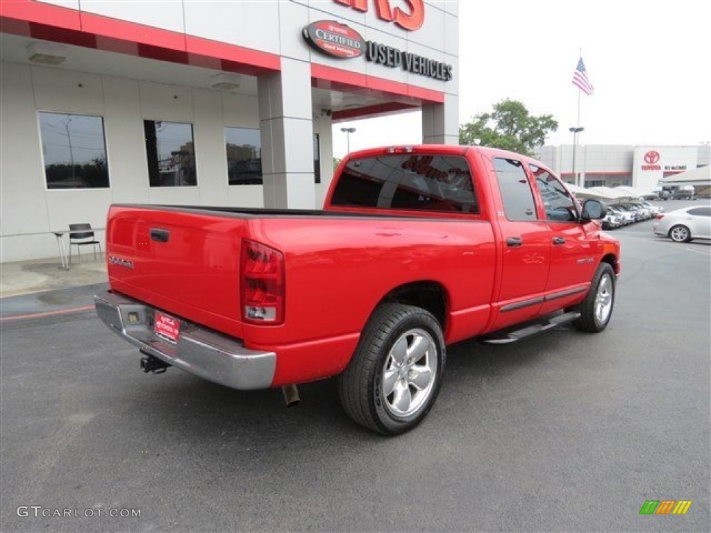 2002 Ram 1500 ST Quad Cab - Flame Red / Taupe photo #7