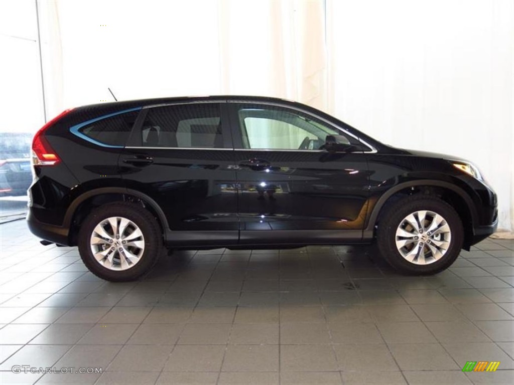 2013 CR-V EX - Crystal Black Pearl / Black photo #2
