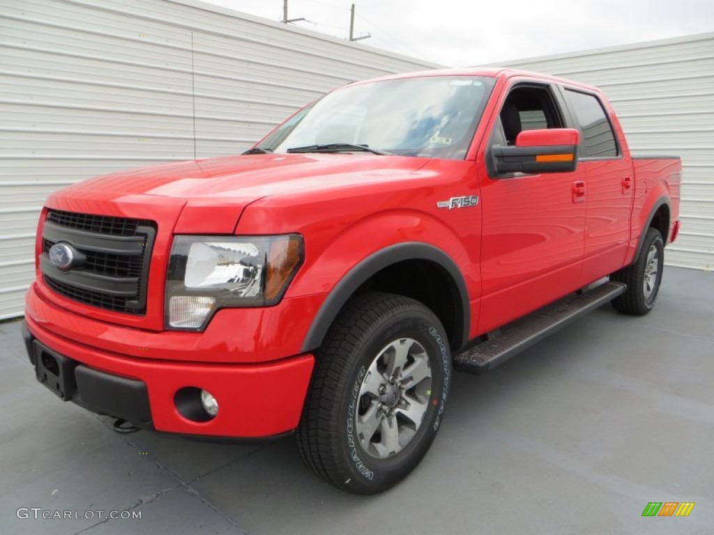 Race Red 2013 Ford F150 FX4 SuperCrew 4x4 Exterior Photo #81367280