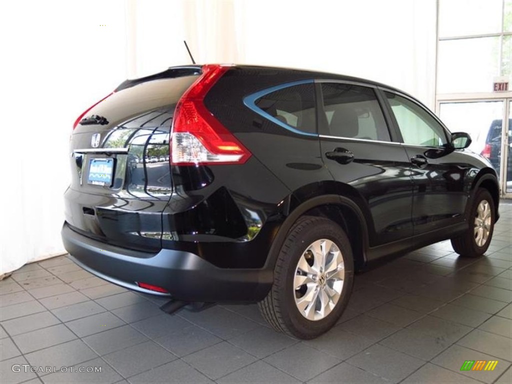 2013 CR-V EX - Crystal Black Pearl / Black photo #3