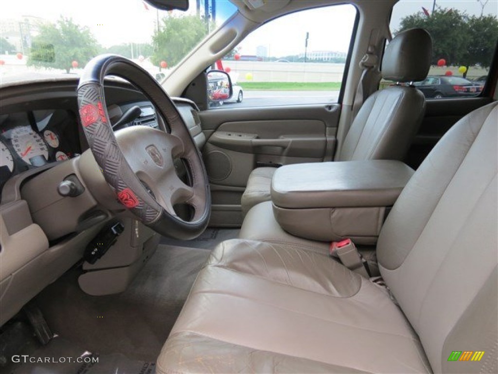 2002 Ram 1500 ST Quad Cab - Flame Red / Taupe photo #11