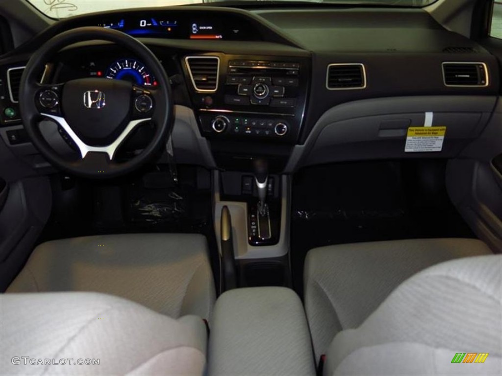 2013 Civic LX Sedan - Polished Metal Metallic / Gray photo #4