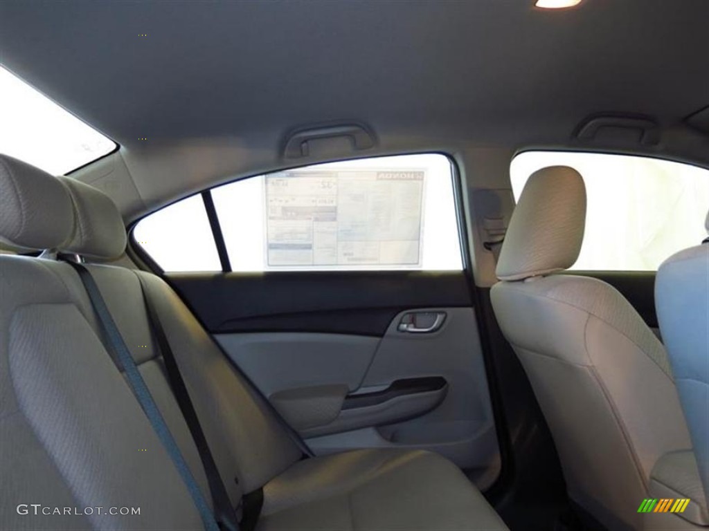 2013 Civic LX Sedan - Polished Metal Metallic / Gray photo #8