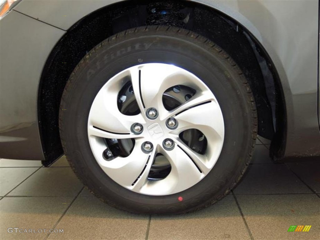 2013 Civic LX Sedan - Polished Metal Metallic / Gray photo #9