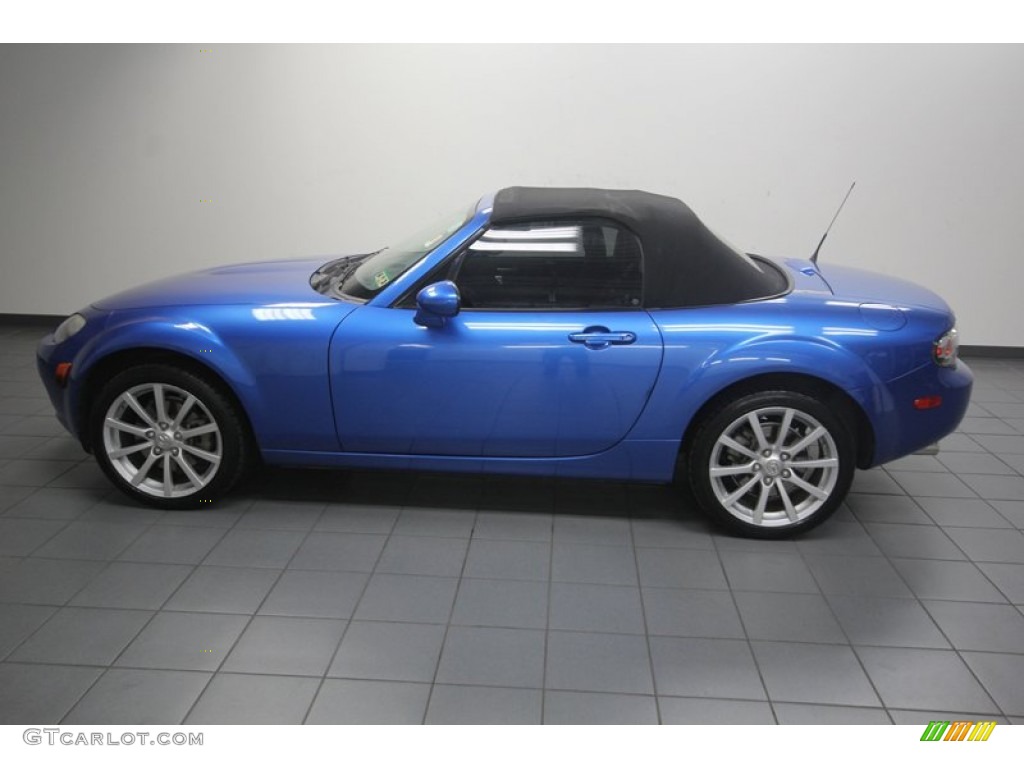 Winning Blue Metallic 2006 Mazda MX-5 Miata Sport Roadster Exterior Photo #81369027