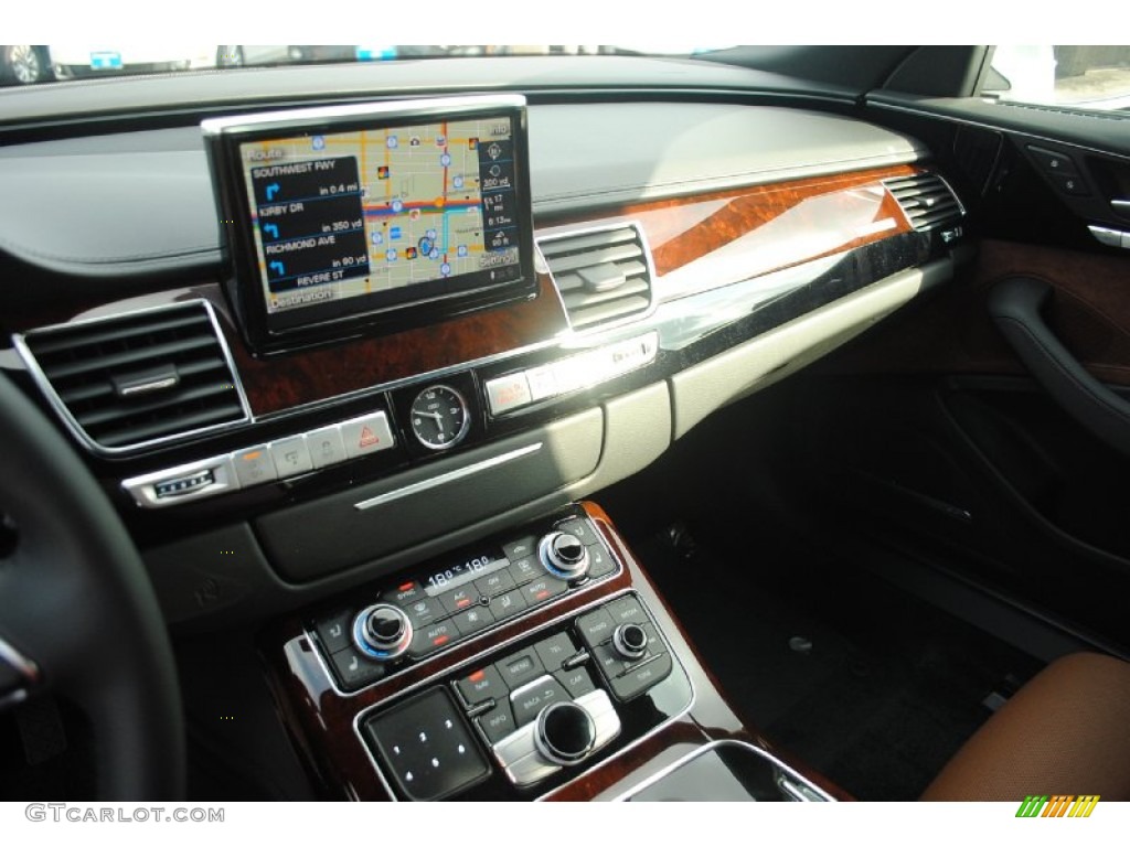 2014 Audi A8 L TDI quattro Nougat Brown Dashboard Photo #81369354