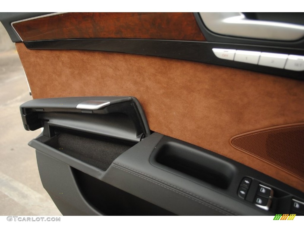 2014 Audi A8 L TDI quattro Nougat Brown Door Panel Photo #81369778