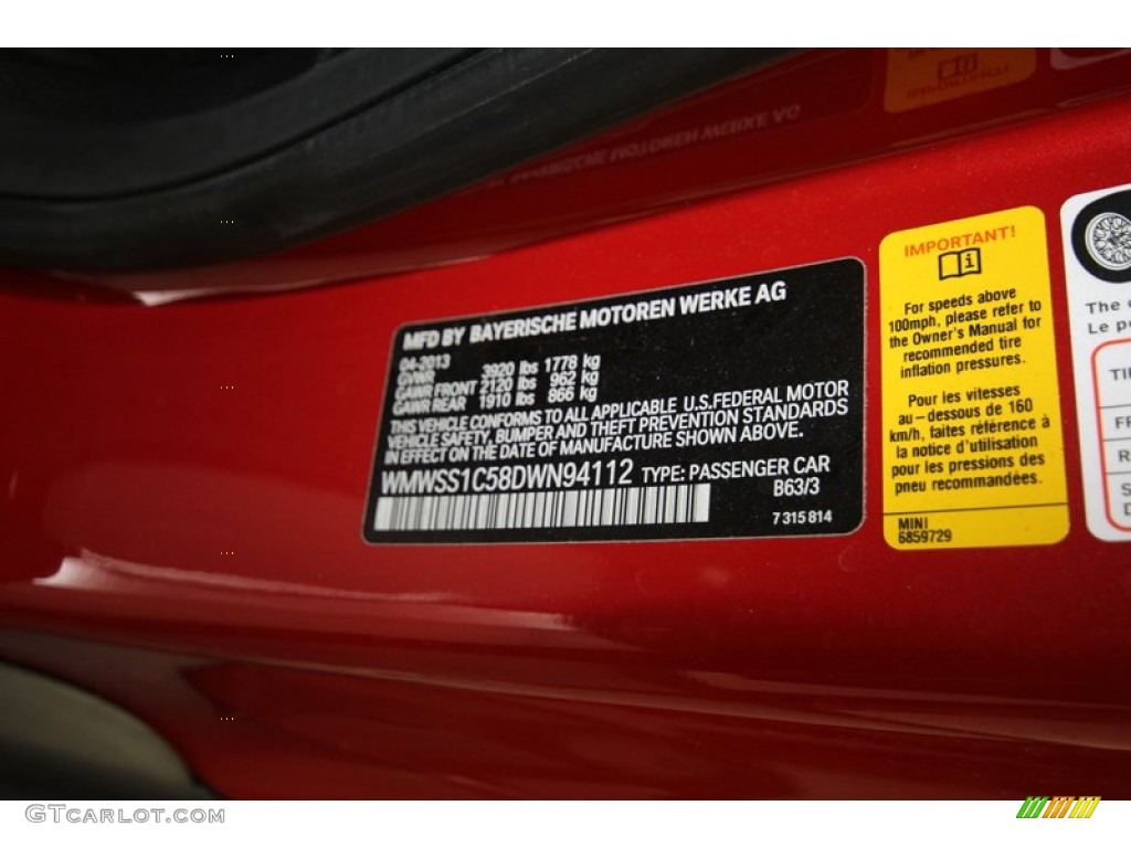 2013 Cooper Color Code B63 for Blazing Red Photo #81369933