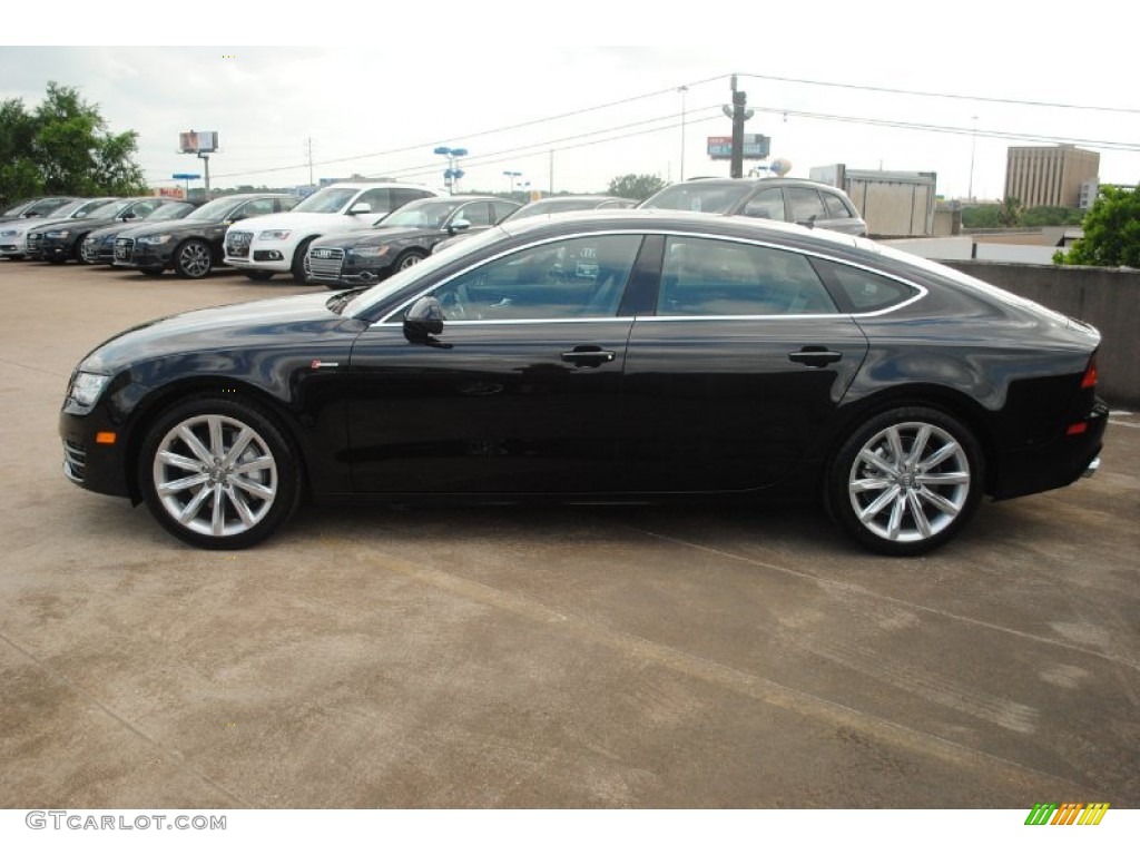 Phantom Black Pearl Effect 2013 Audi A7 3.0T quattro Premium Plus Exterior Photo #81370236