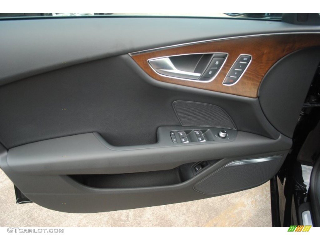 2013 Audi A7 3.0T quattro Premium Plus Black Door Panel Photo #81370372