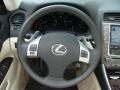 Ecru 2011 Lexus IS 250C Convertible Steering Wheel
