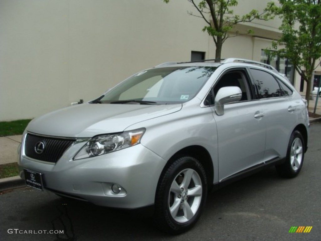 2010 RX 350 AWD - Tungsten Silver Pearl / Black/Brown Walnut photo #1