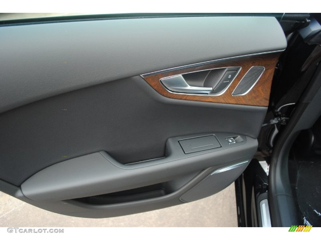 2013 Audi A7 3.0T quattro Premium Plus Black Door Panel Photo #81370815