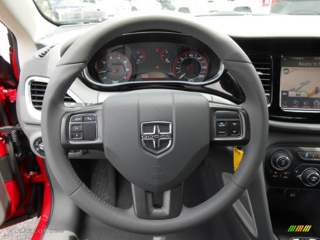 2013 Dodge Dart Rallye Diesel Gray Steering Wheel Photo #81372477