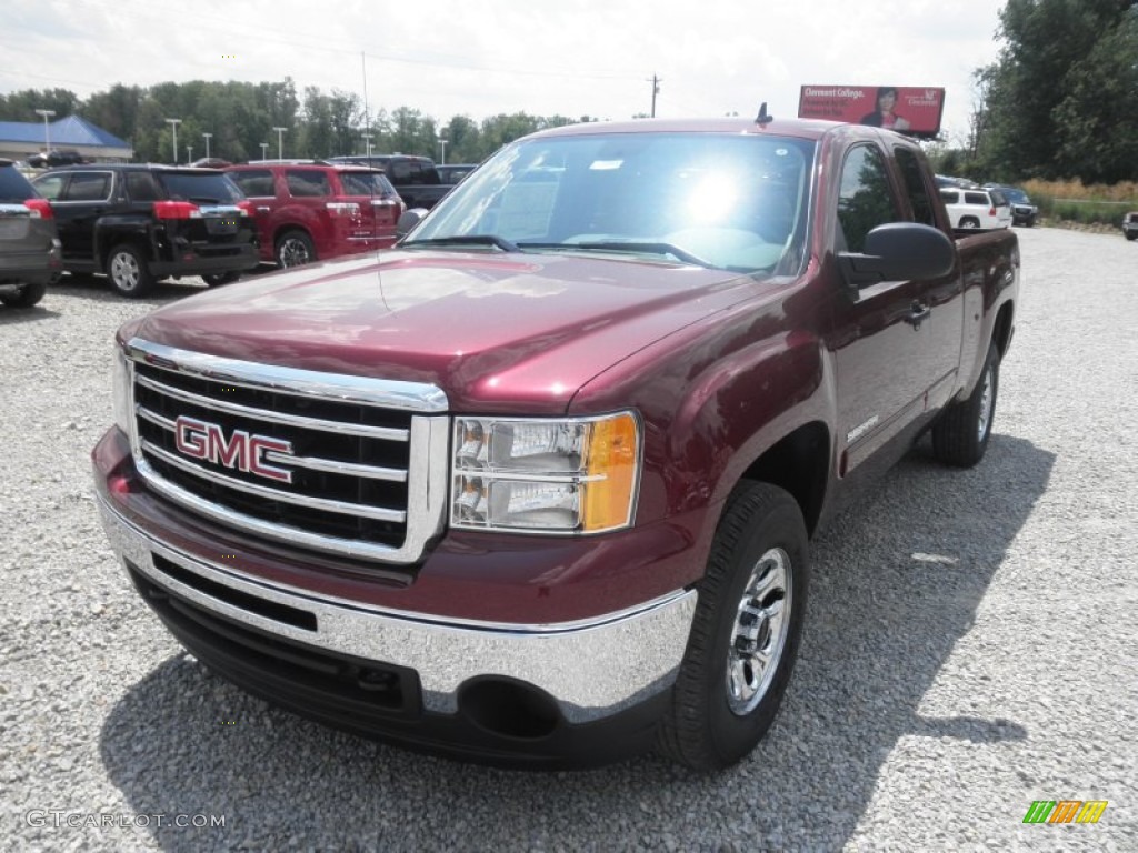 2013 Sierra 1500 SL Extended Cab 4x4 - Sonoma Red Metallic / Dark Titanium photo #3