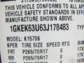 2003 GMC Yukon Denali AWD Info Tag