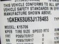 Info Tag of 2003 Yukon Denali AWD