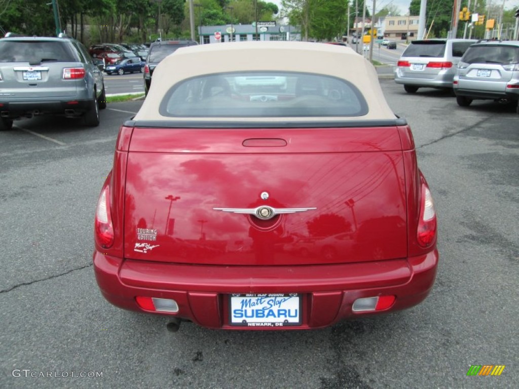 2006 PT Cruiser Touring Convertible - Inferno Red Crystal Pearl / Pastel Pebble Beige photo #7