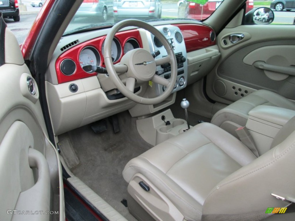 2006 PT Cruiser Touring Convertible - Inferno Red Crystal Pearl / Pastel Pebble Beige photo #11