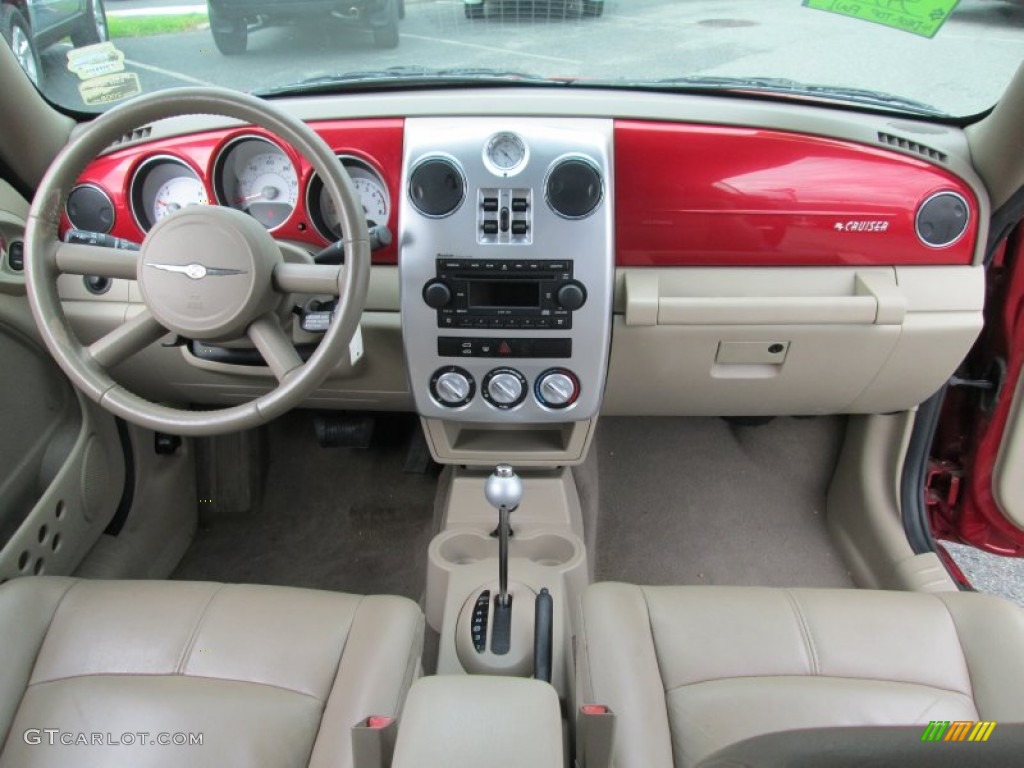 2006 PT Cruiser Touring Convertible - Inferno Red Crystal Pearl / Pastel Pebble Beige photo #19