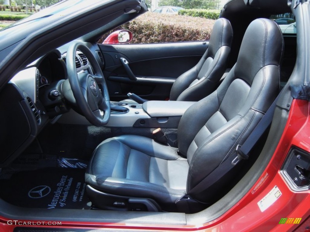 Ebony Interior 2005 Chevrolet Corvette Coupe Photo #81377103