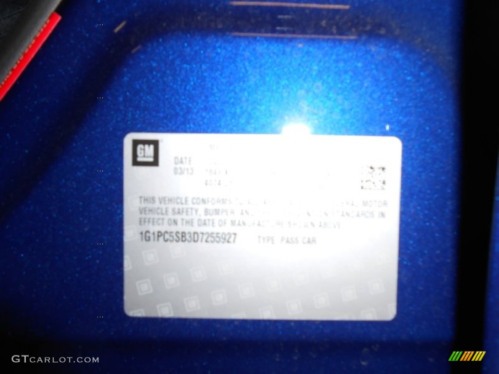 2013 Cruze LT - Blue Topaz Metallic / Jet Black photo #15