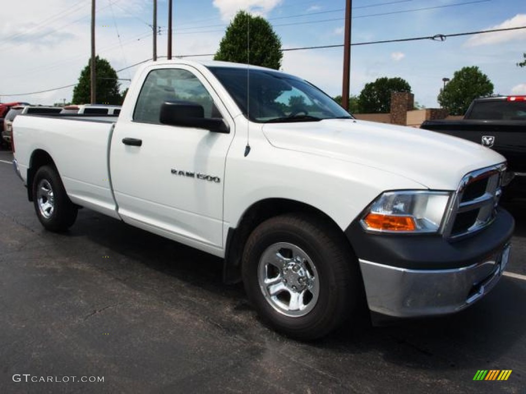 2011 Ram 1500 ST Regular Cab - Bright White / Dark Slate Gray/Medium Graystone photo #2