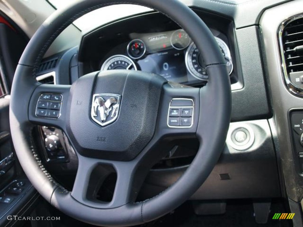 2013 Ram 1500 Sport Regular Cab 4x4 Black Steering Wheel Photo #81378939