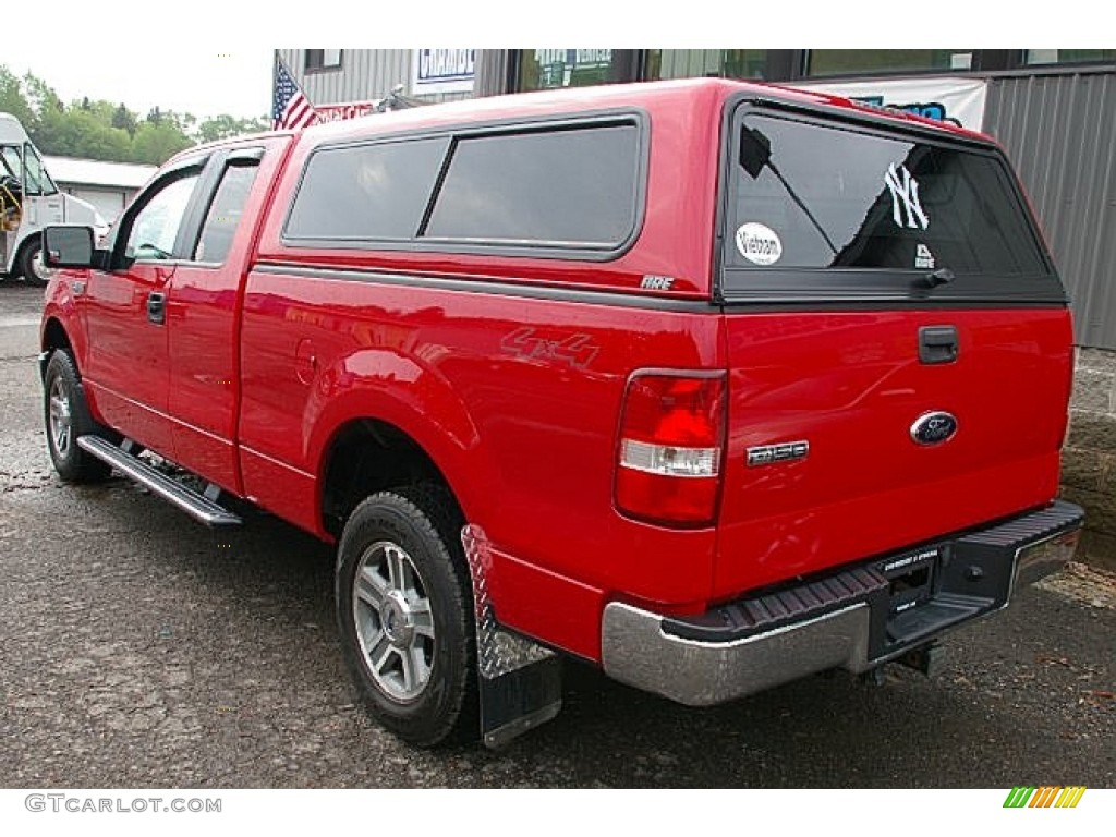 2006 F150 XLT SuperCab 4x4 - Bright Red / Medium/Dark Flint photo #7