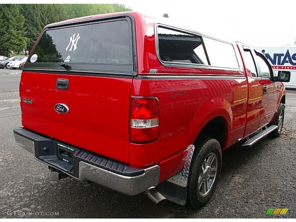 2006 F150 XLT SuperCab 4x4 - Bright Red / Medium/Dark Flint photo #10