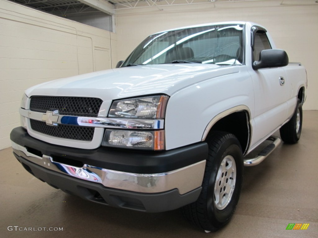 2003 Silverado 1500 LS Regular Cab 4x4 - Summit White / Dark Charcoal photo #3