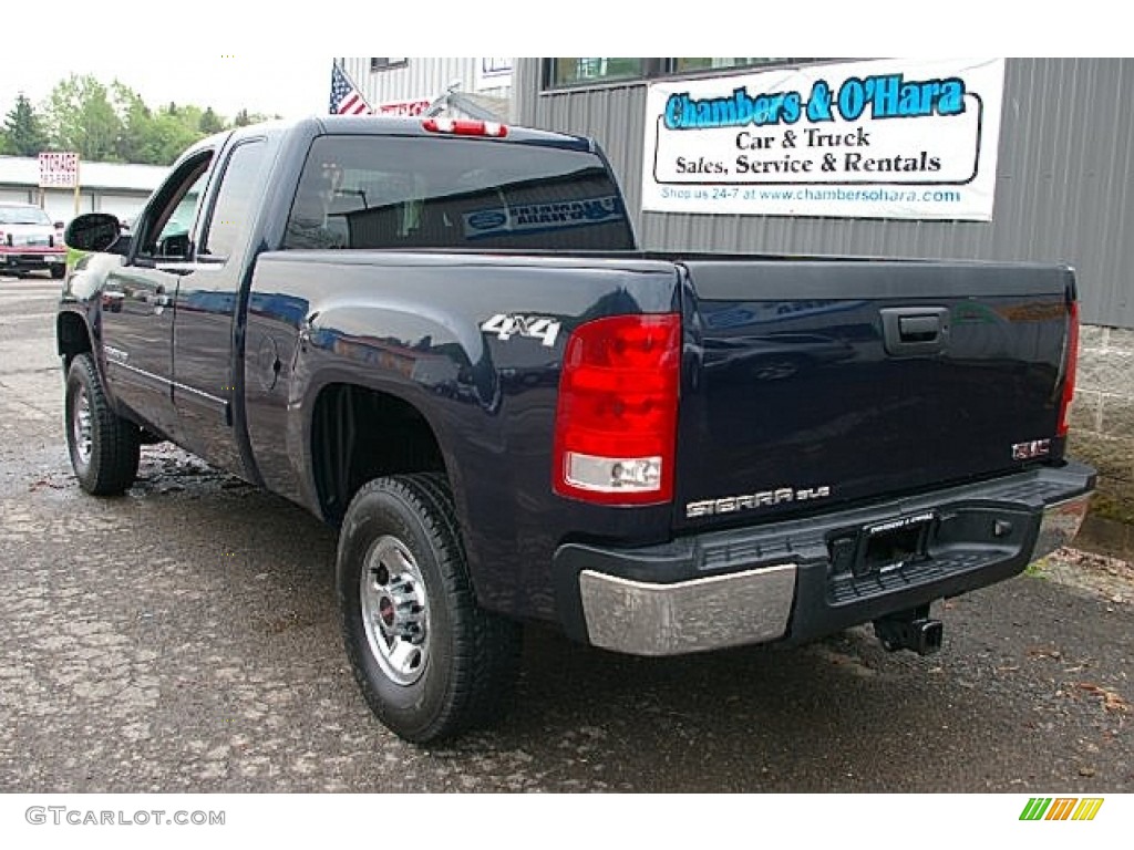 2008 Sierra 2500HD SLE Extended Cab 4x4 - Deep Blue Metallic / Ebony photo #7