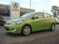 2012 Electrolyte Green Hyundai Accent SE 5 Door  photo #2