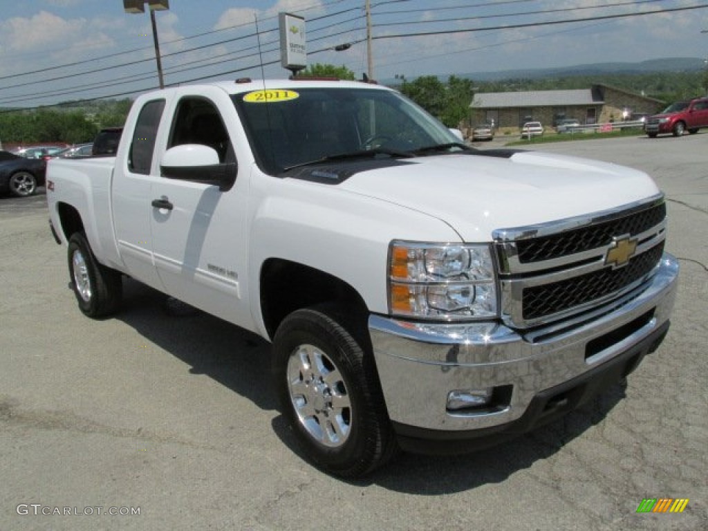 Summit White 2011 Chevrolet Silverado 2500HD LTZ Extended Cab 4x4 Exterior Photo #81380852
