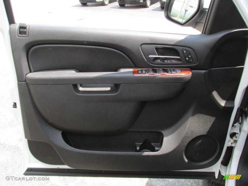 2011 Chevrolet Silverado 2500HD LTZ Extended Cab 4x4 Ebony Door Panel Photo #81381054