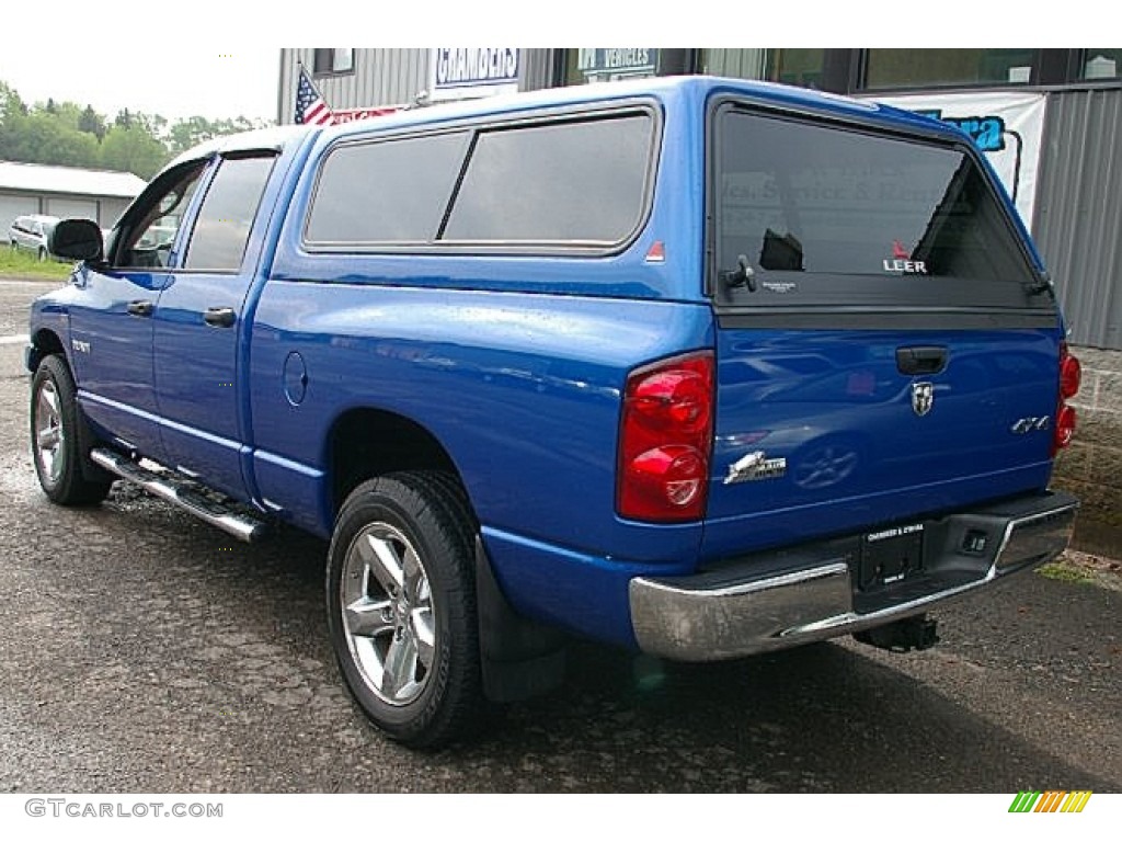 2008 Ram 1500 Big Horn Edition Quad Cab 4x4 - Electric Blue Pearl / Medium Slate Gray photo #6