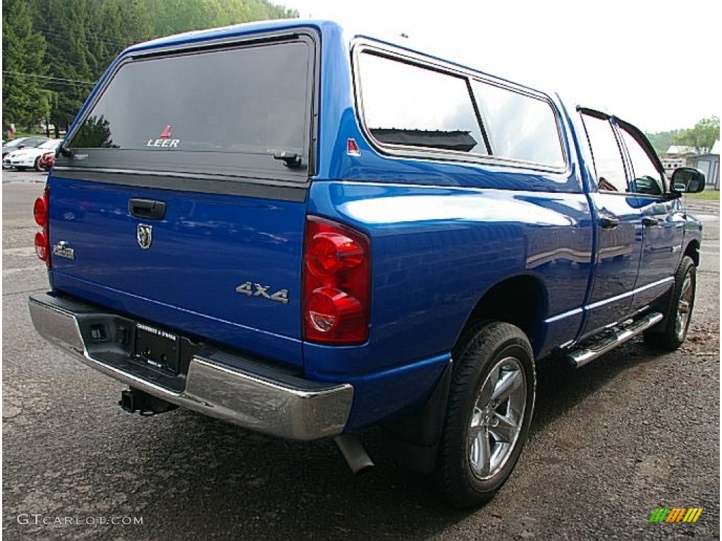 2008 Ram 1500 Big Horn Edition Quad Cab 4x4 - Electric Blue Pearl / Medium Slate Gray photo #9