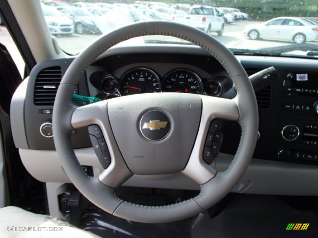 2013 Chevrolet Silverado 3500HD LT Crew Cab 4x4 Light Titanium/Dark Titanium Steering Wheel Photo #81381604